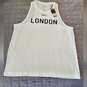 NWT NOBULL Womens White London Tank Top Size L large
